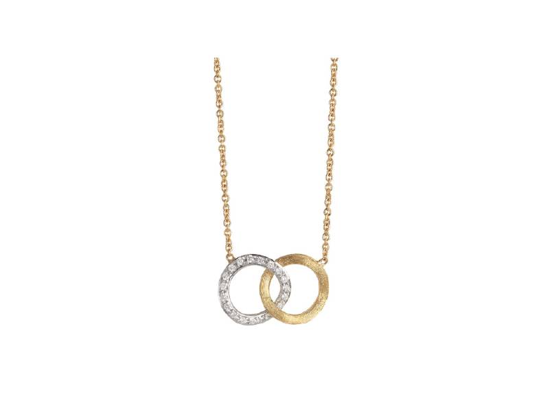 COLLANA AMORE INFINITO IN ORO GIALLO E BIANCO CON DIAMANTI JAIPUR MARCO BICEGO CB1803 B YW Q6